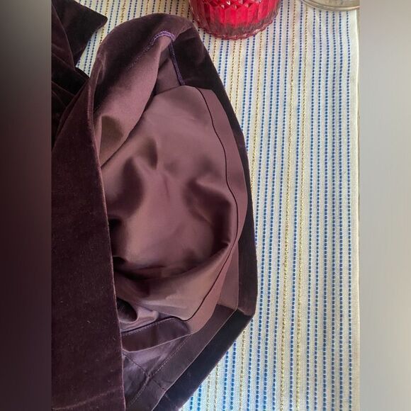 Theory Mini Dress Size 4 Wine  Velvet Long Sleeve Lined - Picture 7 of 15